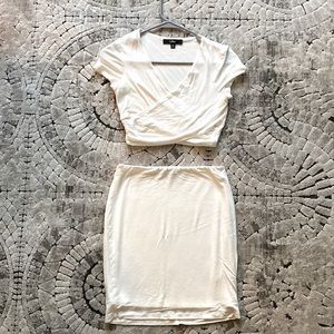 Lulus two piece white set, medium size